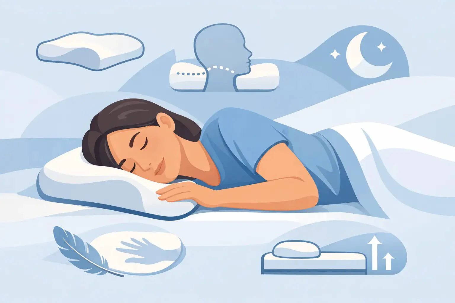 Orthopedisch hoofdkussen zijslaper kiezen - Dromen & Wonen