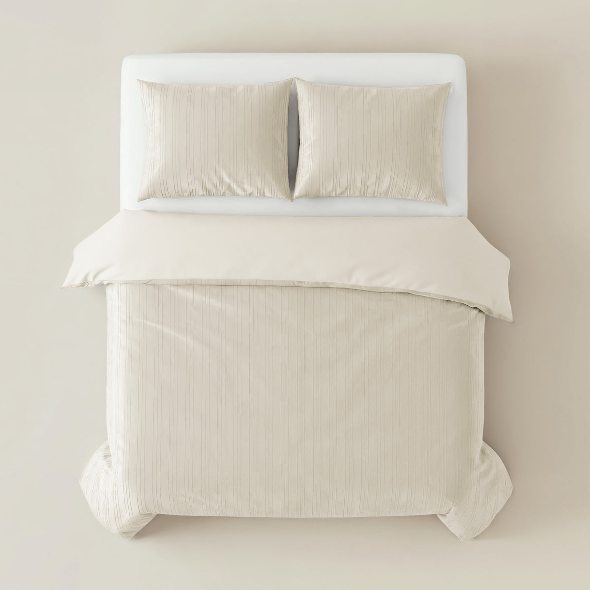 Lining velvet dekbedovertrek beige – productfoto – Sleeptime