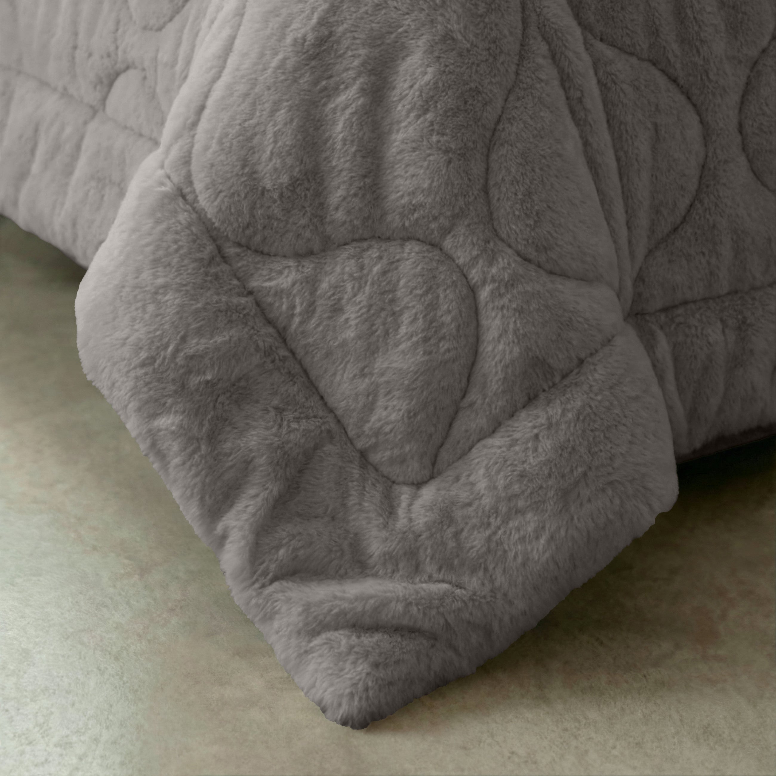 Sleeptime Dekbed en Overtrek in 1 - Fluffy Teddy - Taupe/Grijs