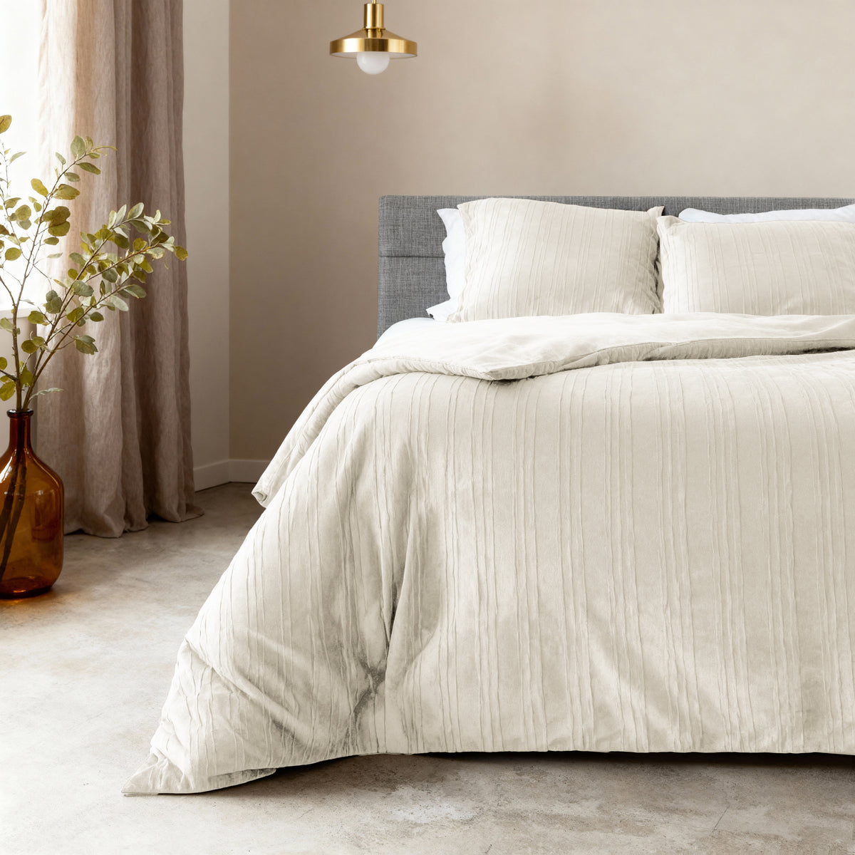 Velvet dekbedovertrek beige – Lining – Sleeptime