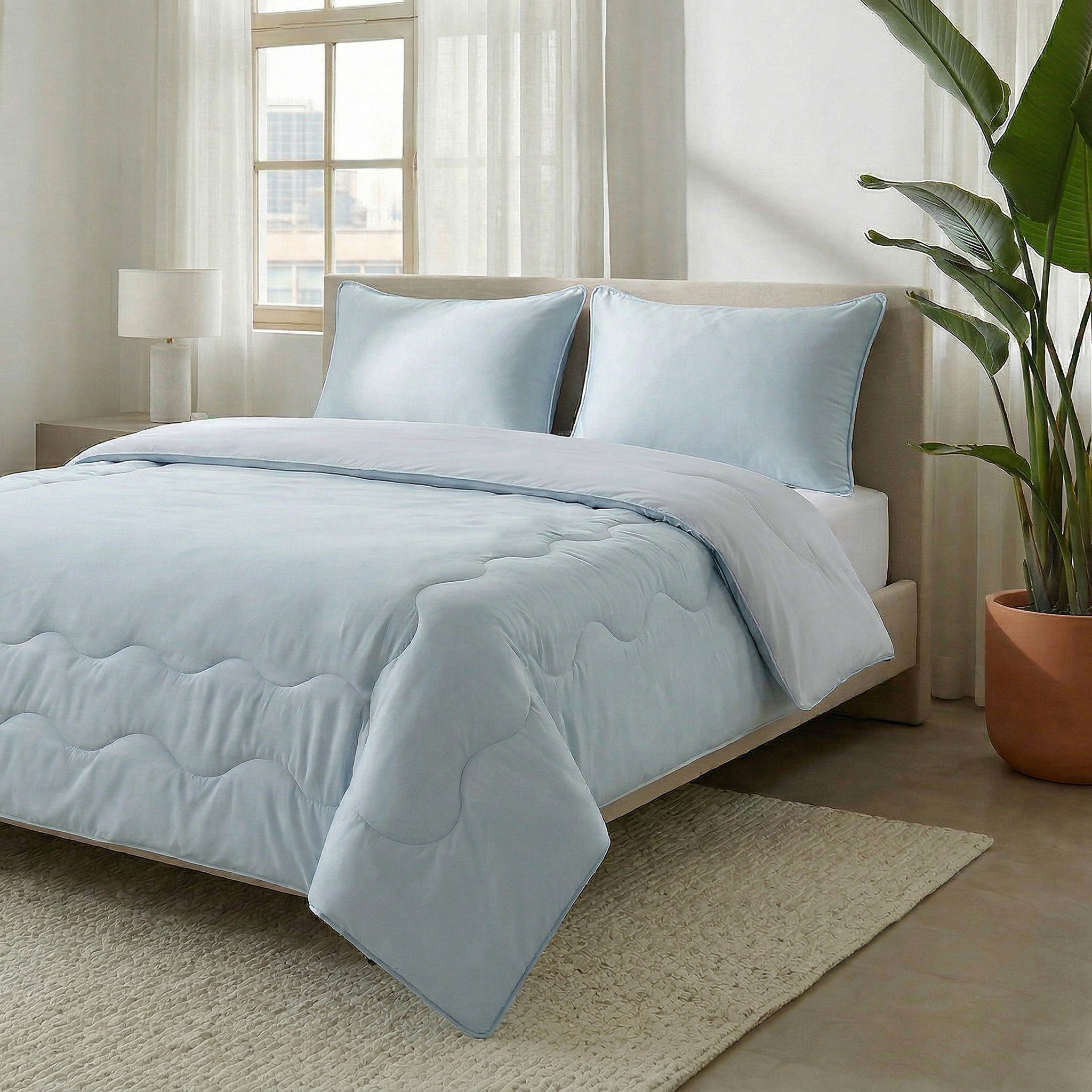 Sleeptime Dekbed en Overtrek in 1 - Verkoelend - Blauw