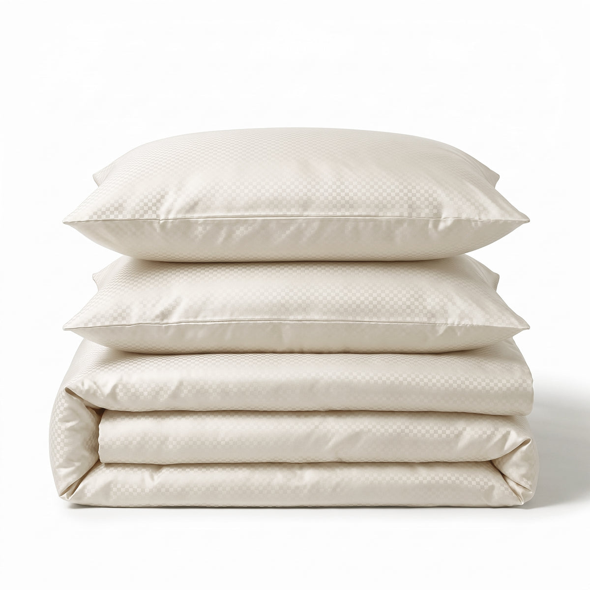 Hotel Dekbedovertrek – Luxe Satijnlook Micropercal – Creme – Sleeptime