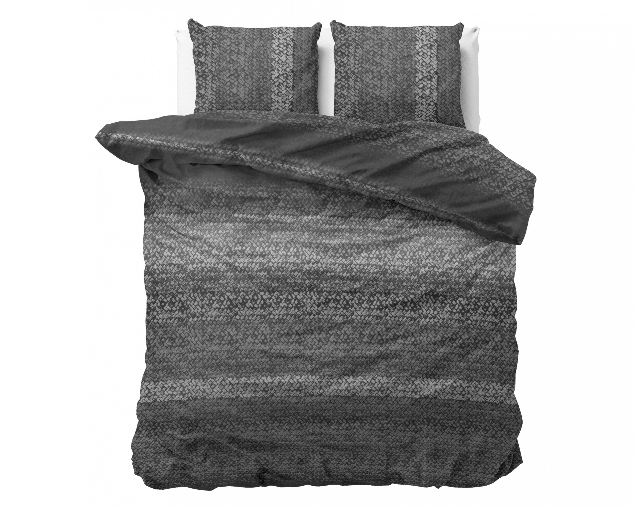 Sleeptime Flanel Gradient Knits Antraciet Dekbedovertrek