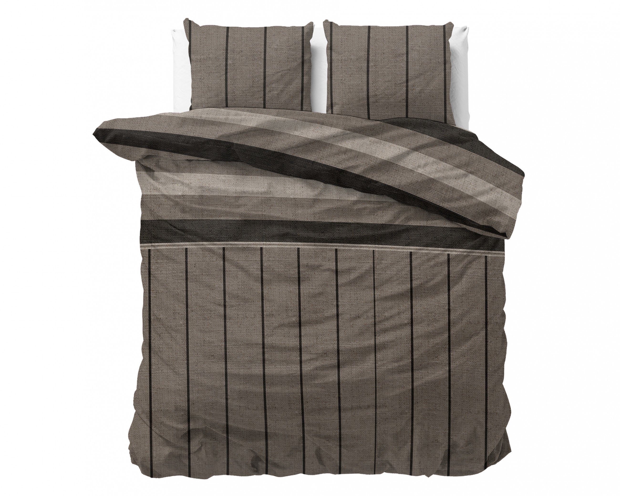 Sleeptime Flanel Kees Taupe Dekbedovertrek