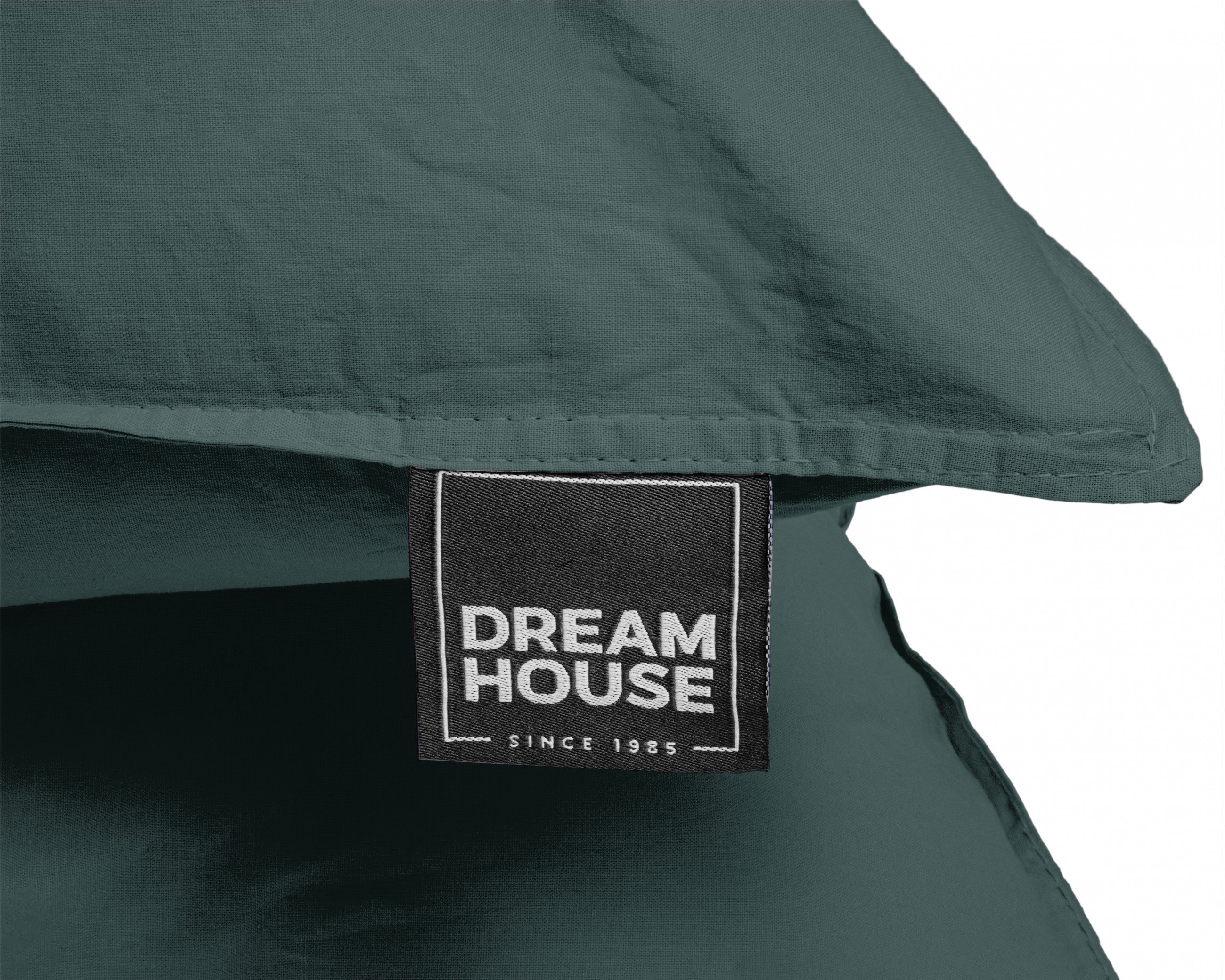 Dreamhouse Stone Washed Groen Dekbedovertrek