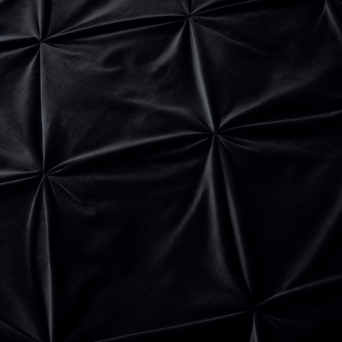 Velvet dekbedovertrek zwart met diamant pintuck-stiksels – Sleeptime