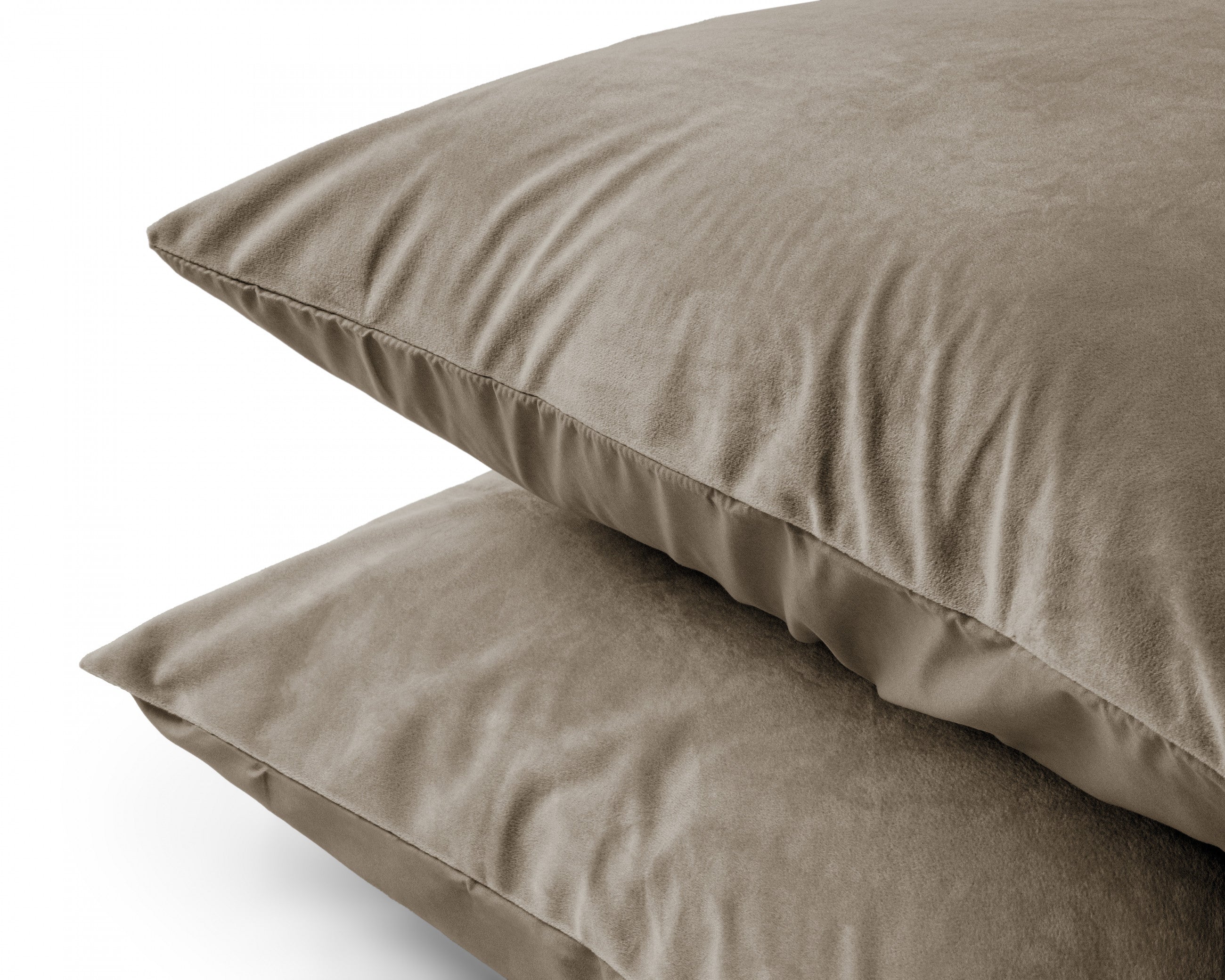 Sleeptime Kussensloop - 2 Stuks - Velvet - Taupe - 60x70