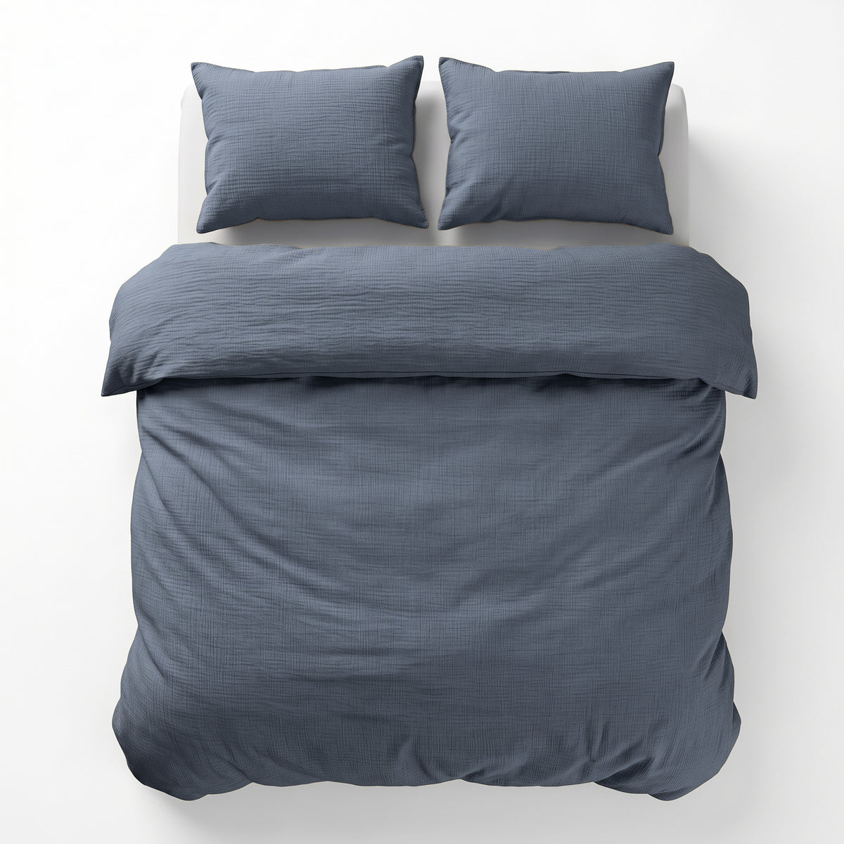 Mousseline dekbedovertrek blauw 100% katoen – Dreamhouse