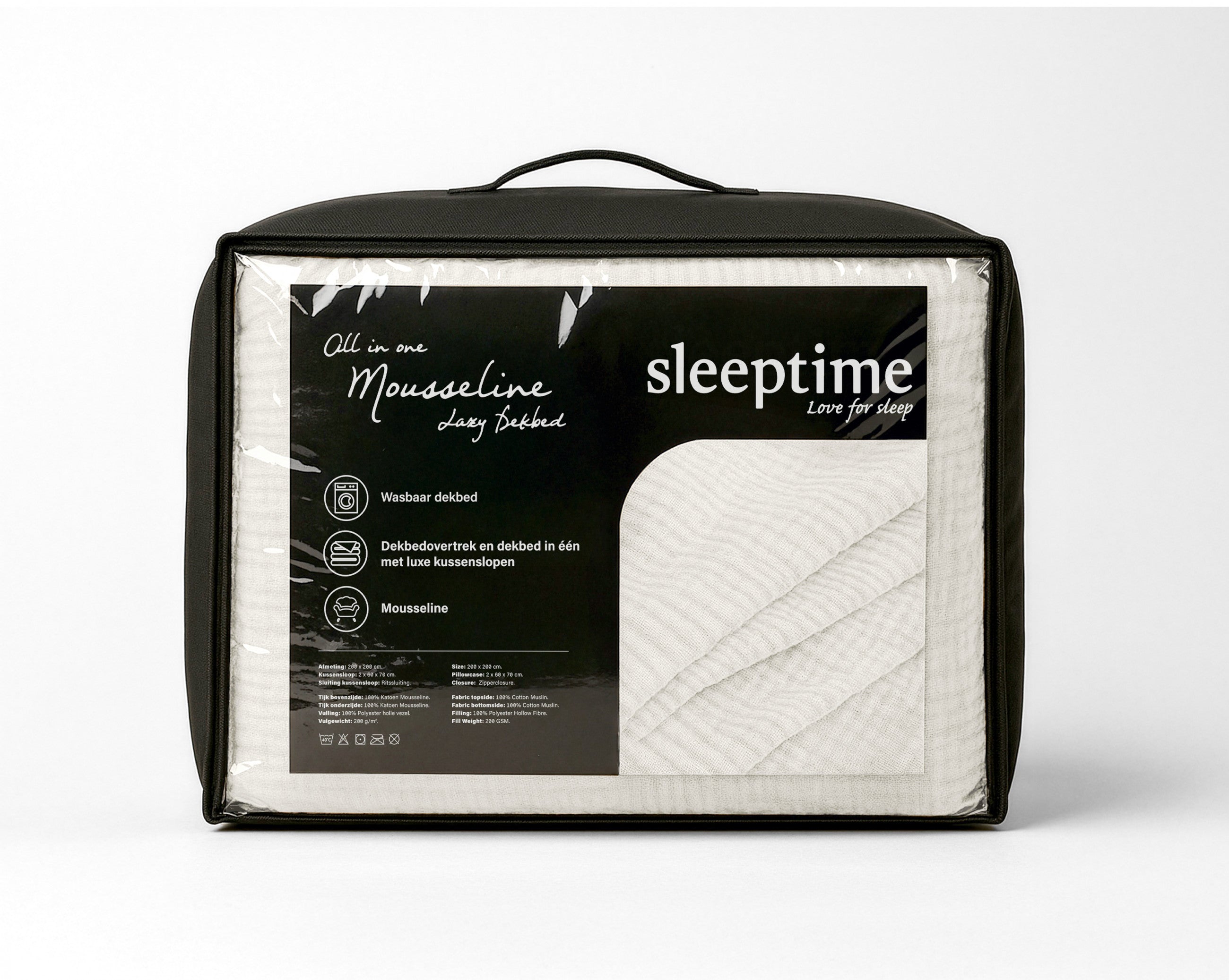 Sleeptime Dekbed en Overtrek in 1 – Mousseline Comfort - Beige