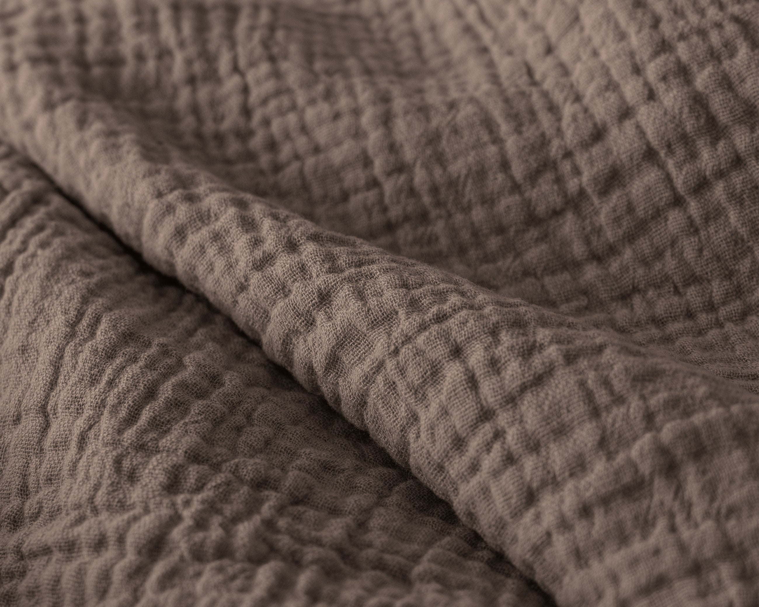 Sleeptime Dekbed en Overtrek in 1 - Mousseline - Donker Taupe