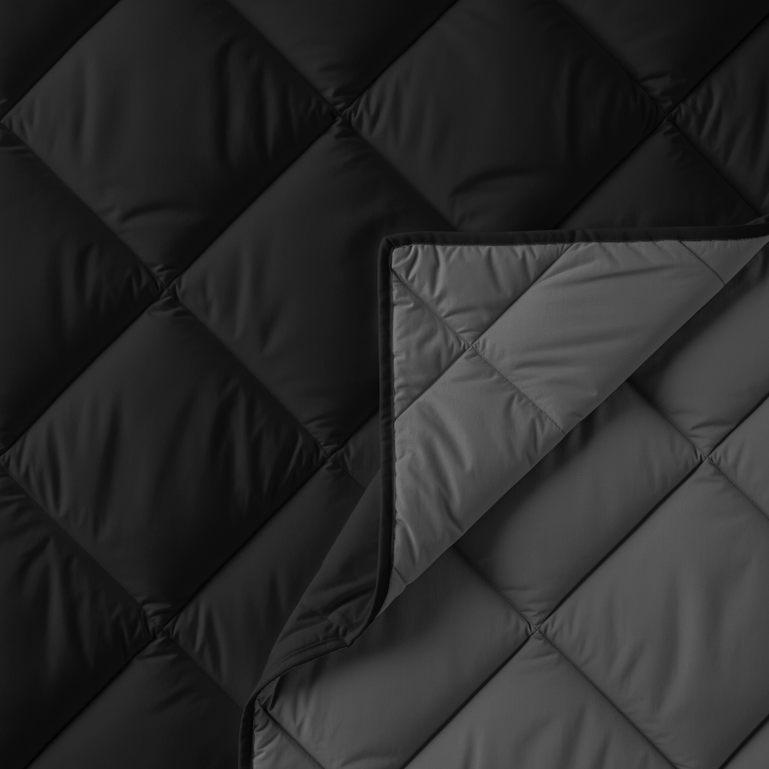 Sleeptime Dekbed en Overtrek in 1 - Diamond - Zwart/Antraciet