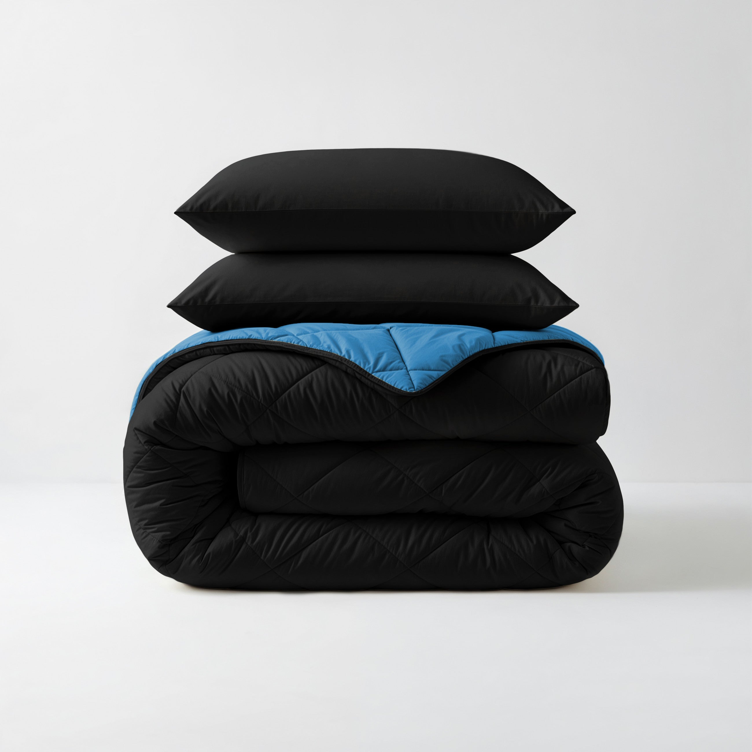 Sleeptime Dekbed en Overtrek in 1 - Diamond - Zwart/Blauw