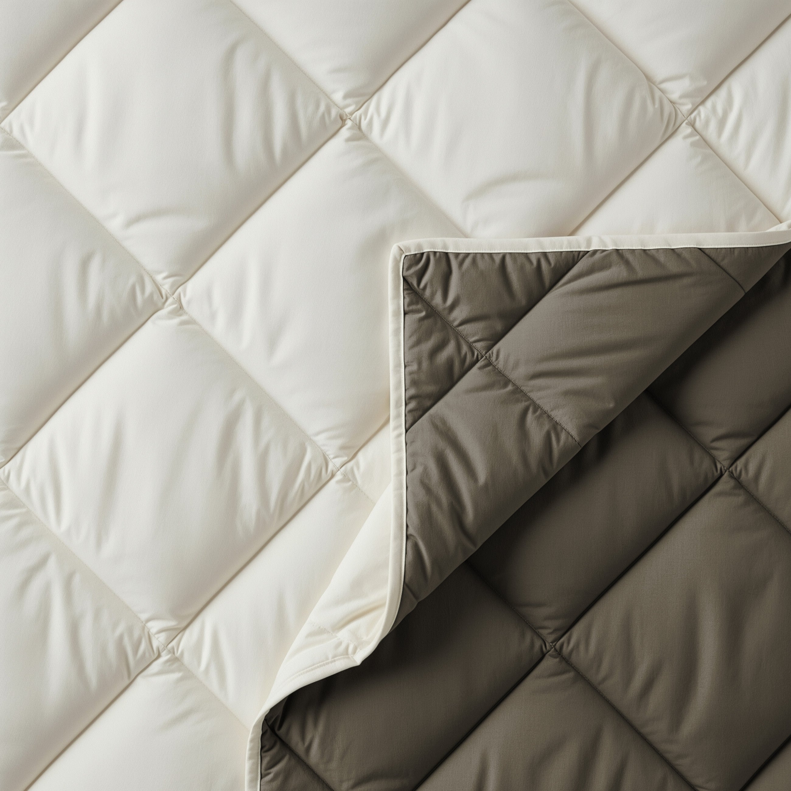 Sleeptime Dekbed en Overtrek in 1 - Diamond - Creme/Kaki
