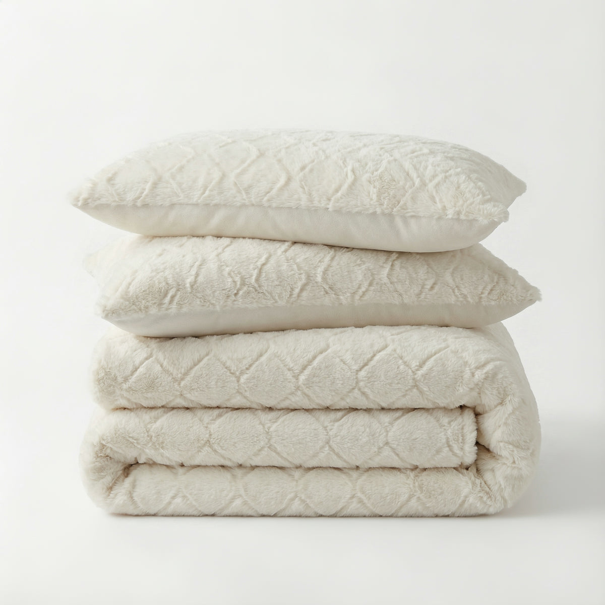 Syon Teddy faux fur dekbedovertrek creme – productfoto – Sleeptime