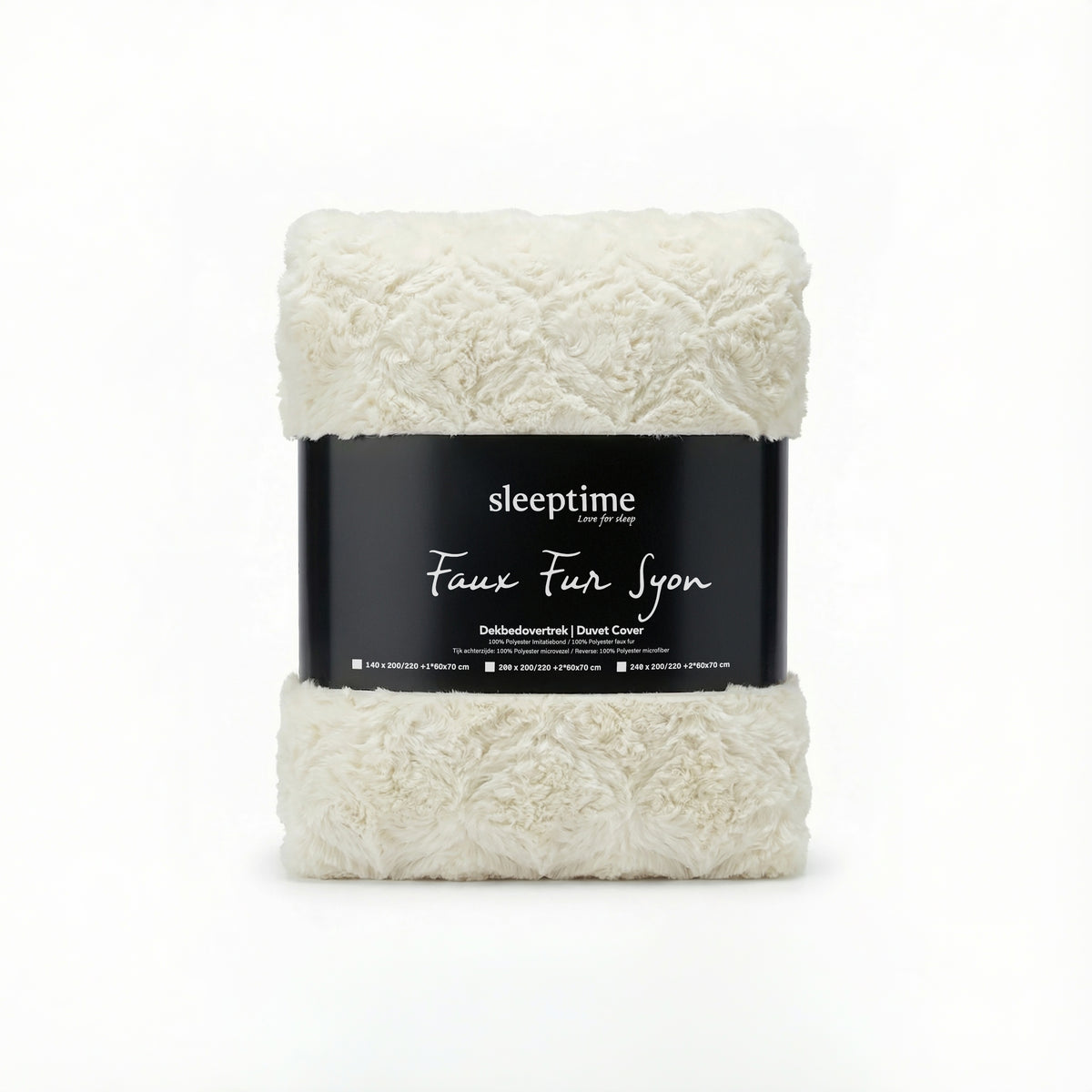 Faux fur dekbedovertrek in creme, Syon Teddy – Sleeptime