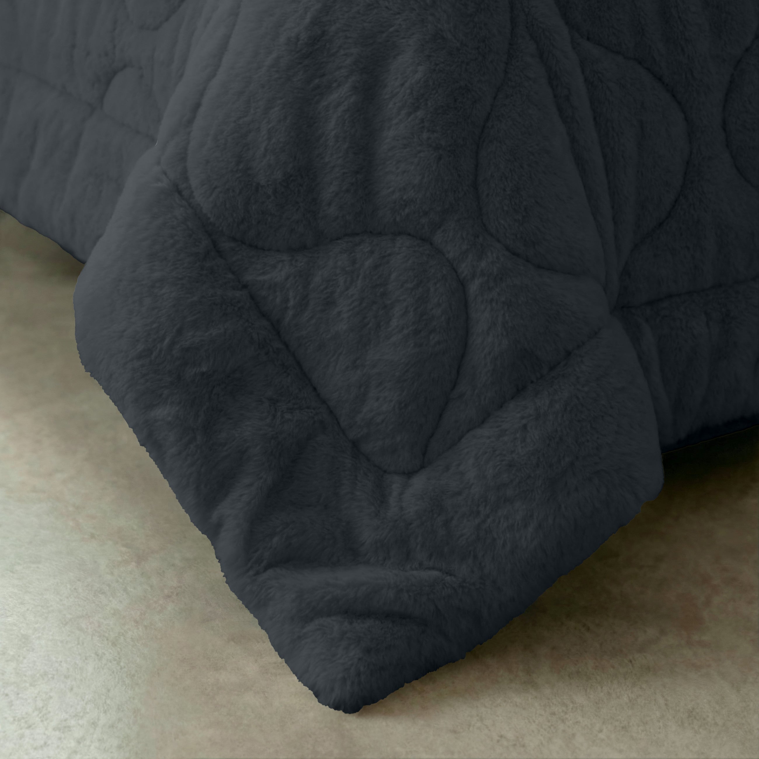 Sleeptime Dekbed en Overtrek in 1 - Fluffy Teddy - Antraciet