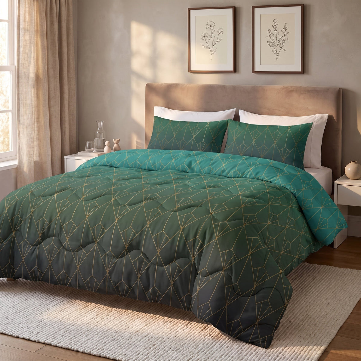 Dekbed en Overtrek in 1 – Bowen Groen – Sleeptime - Dromen & Wonen