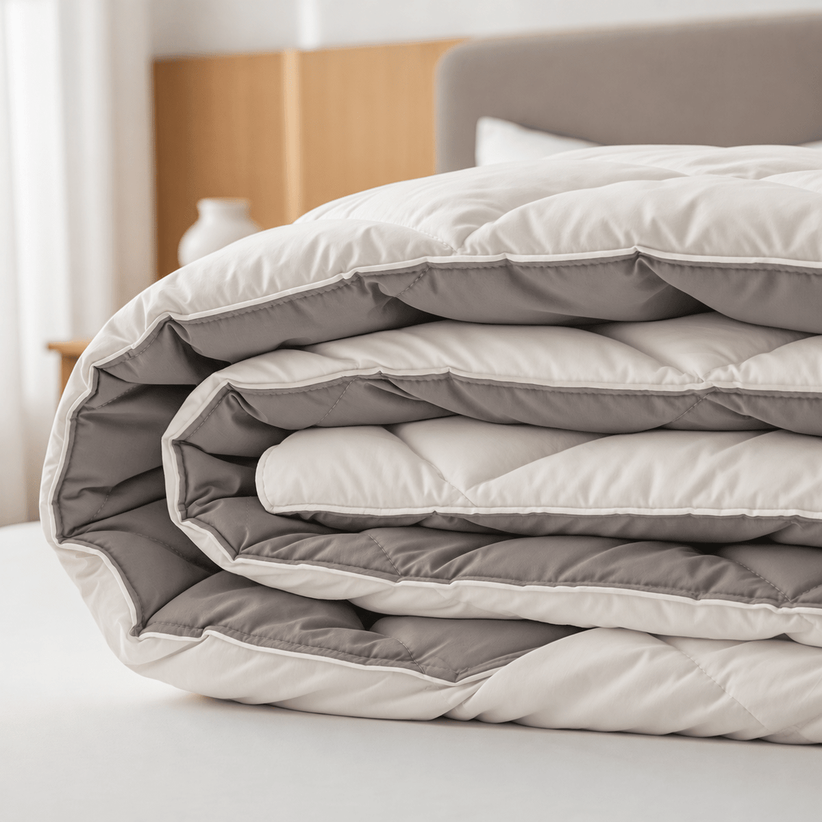Dekbed en Overtrek in 1 - Diamond - Zacht & Wasbaar - Sleeptime - Beige/Taupe - Dromen & Wonen