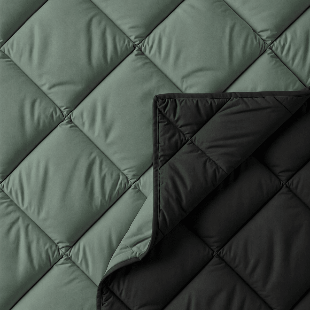Dekbed en Overtrek in 1 - Diamond - Zacht & Wasbaar - Sleeptime - Groen/Zwart - Dromen & Wonen