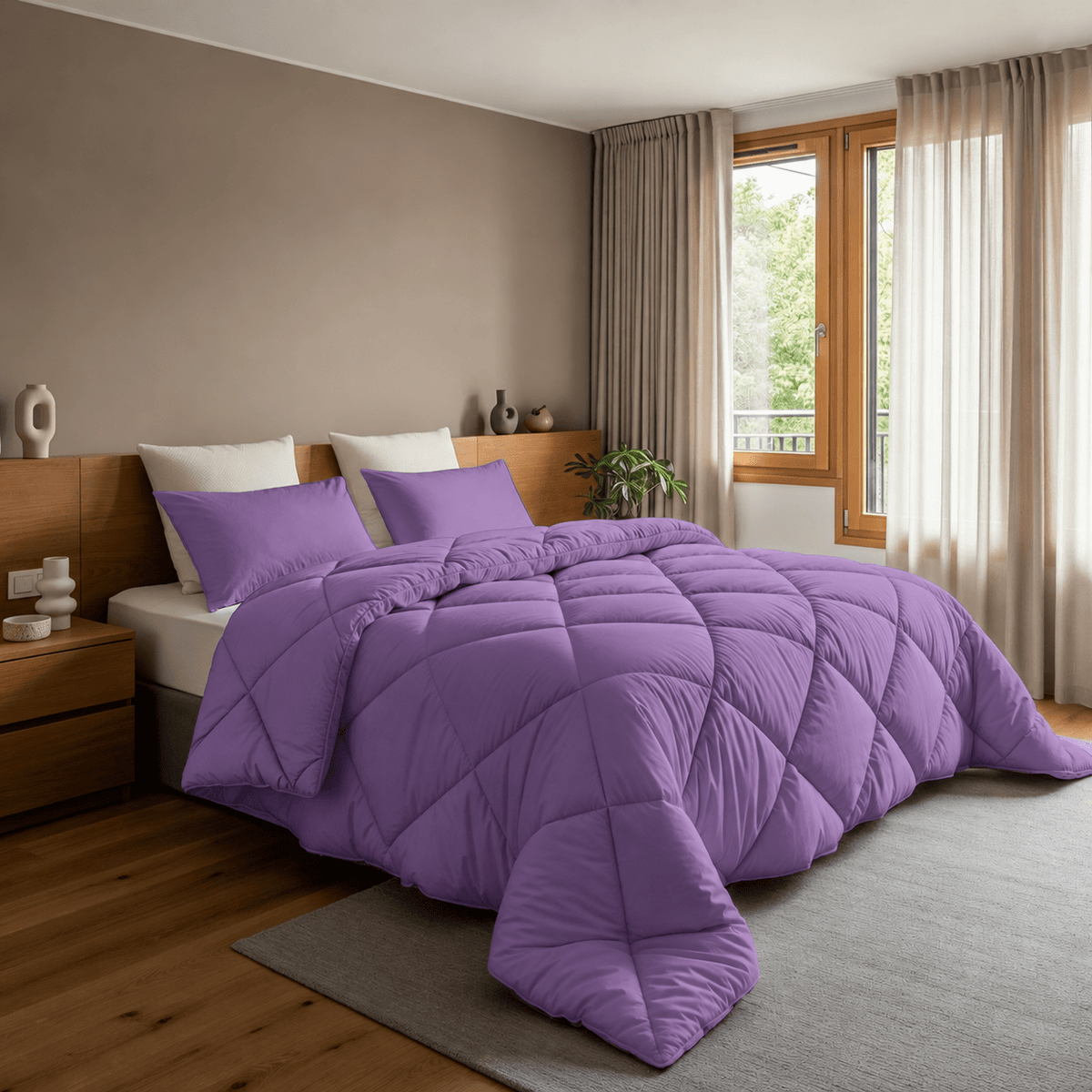 Dekbed en Overtrek in 1 - Diamond - Zacht & Wasbaar - Sleeptime - Lavendel - Dromen & Wonen