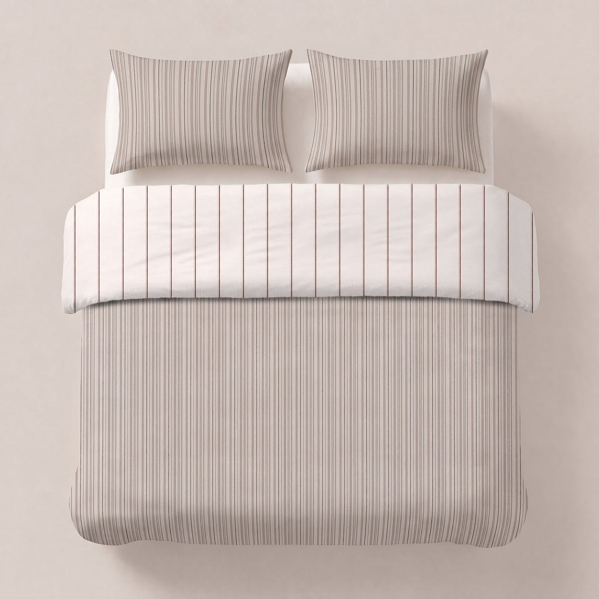 Dekbed en Overtrek in 1 – Max Beige/Roze – Digitale Print met Kussenslopen – Sleeptime - Dromen & Wonen