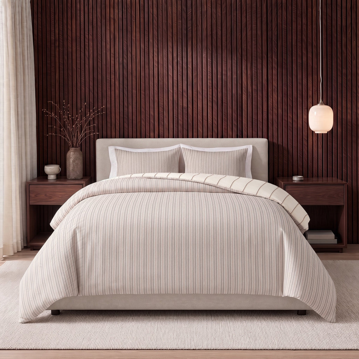 Dekbed en Overtrek in 1 – Max Beige/Roze – Digitale Print met Kussenslopen – Sleeptime - Dromen & Wonen