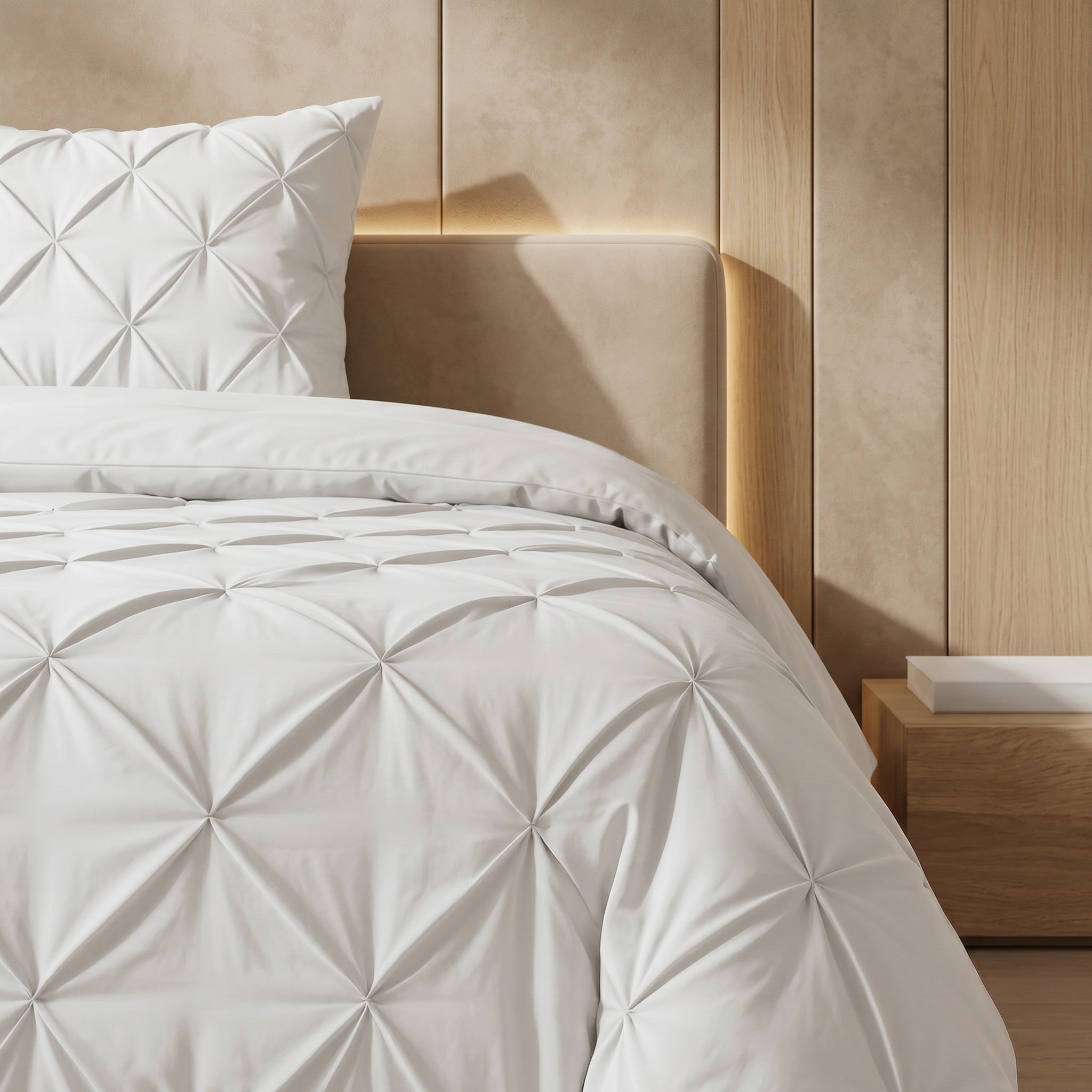Dekbed en Overtrek in 1 – Pintuck Design – Off White – Sleeptime - Dromen & Wonen