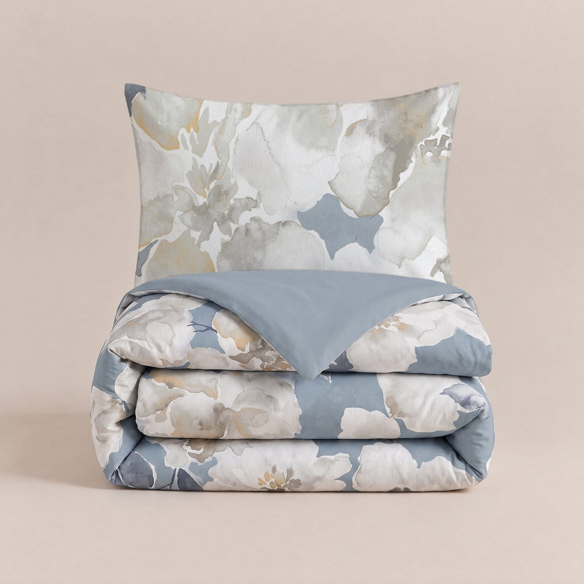 Dekbed en Overtrek in 1 – Stephanie Blauw – Digitale Print met Kussenslopen – Sleeptime - Dromen & Wonen