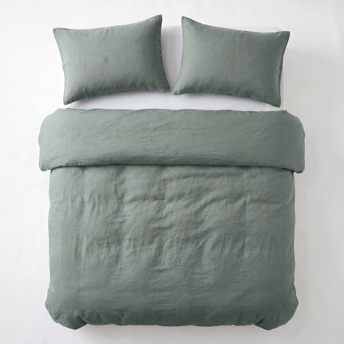 Dekbedovertrek Stone Washed - 100% Gewassen Katoen - Green - Dreamhouse - Dromen & Wonen