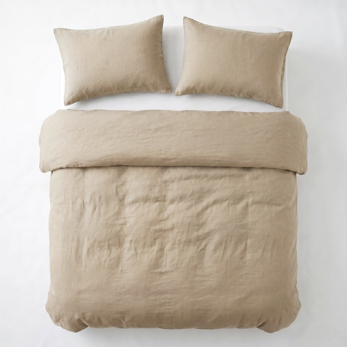 Dekbedovertrek Stone Washed - 100% Gewassen Katoen - Sand - Dreamhouse - Dromen & Wonen