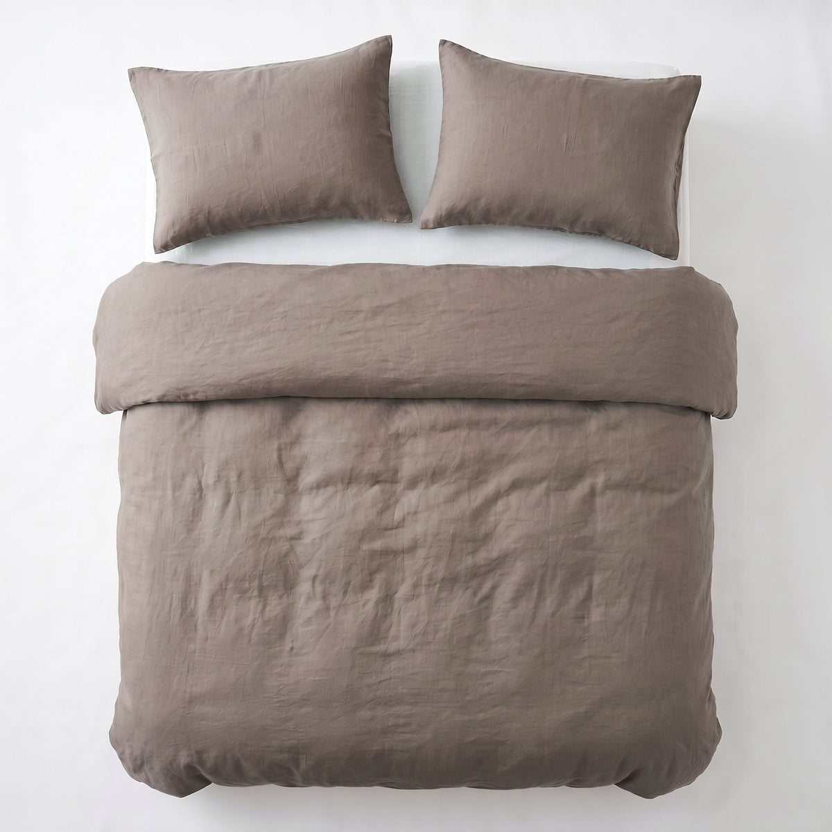 Dekbedovertrek Stone Washed - 100% Gewassen Katoen - Taupe - Dreamhouse - Dromen & Wonen