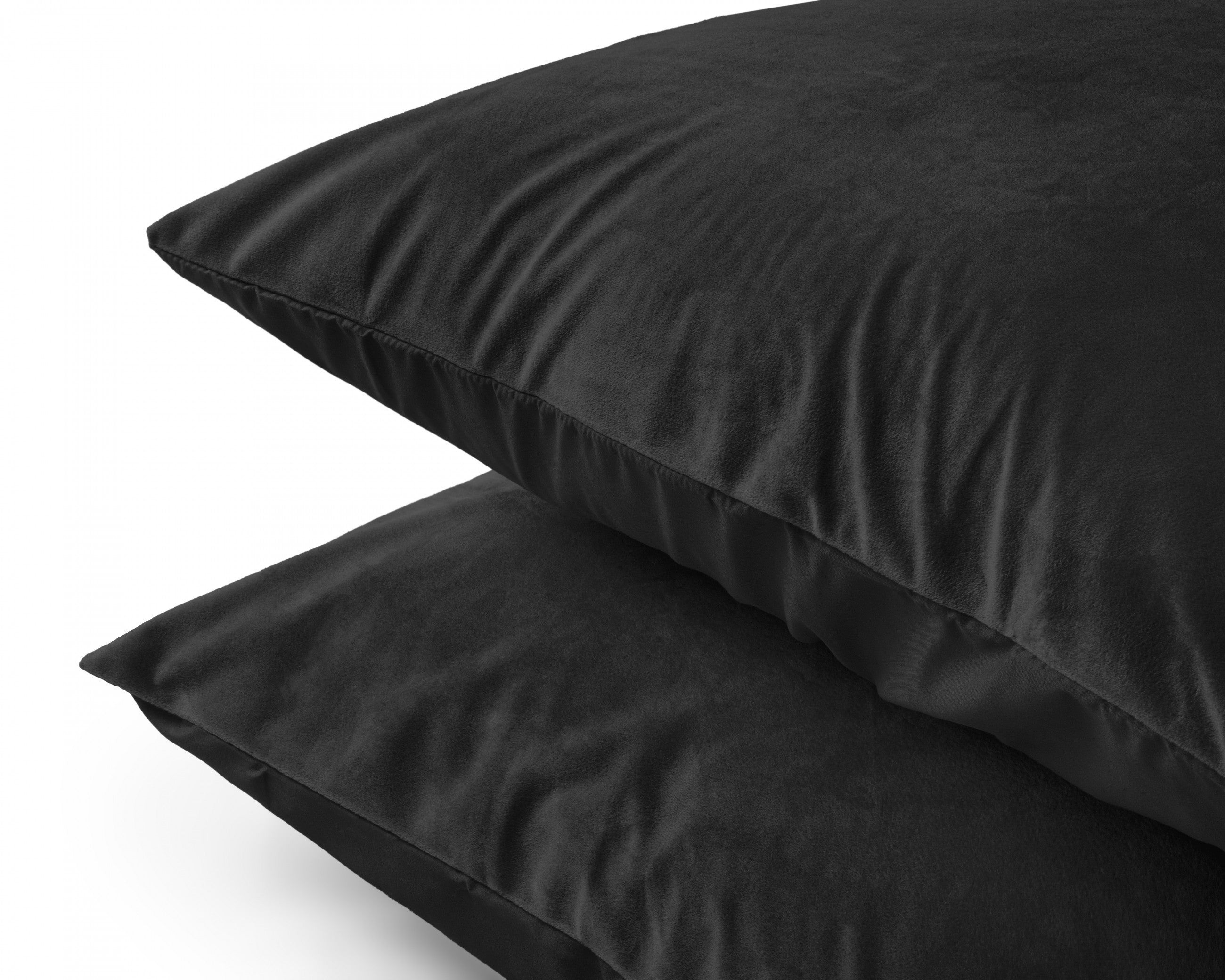 Sleeptime Kussensloop - 2 Stuks - Velvet - Zwart - 60x70