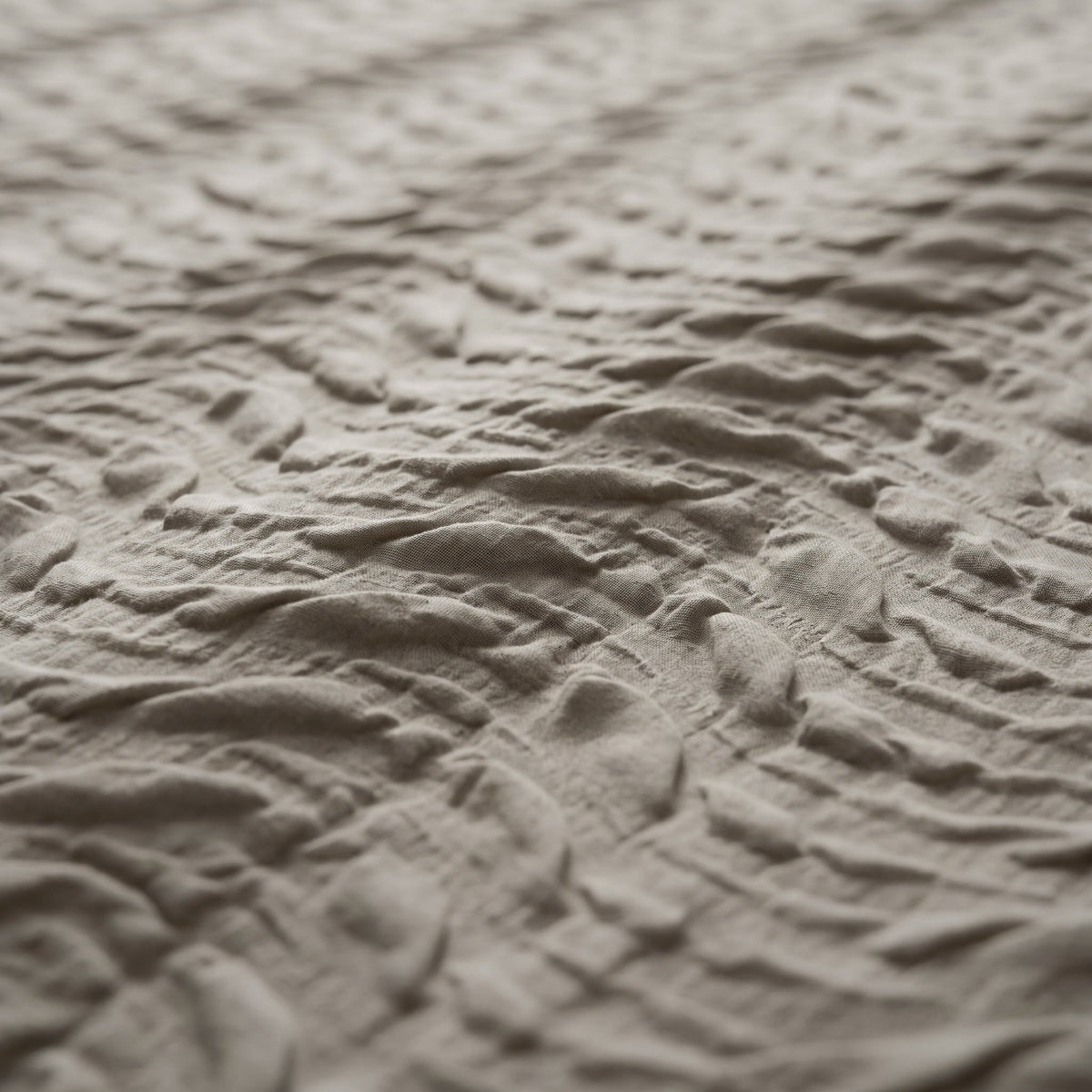 Embossed Dekbedovertrek Taupe/Grijs – Curve 3D Reliëf – Zacht Microvezel met Kussenslopen – Sleeptime - Dromen & Wonen