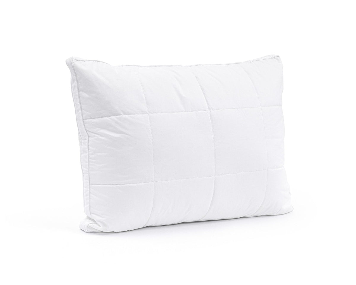 Ganzenveren Hoofdkussen 50x70 cm – 3-Kamer met Microgel – Perkal Katoen – Dreamhouse - Dromen & Wonen