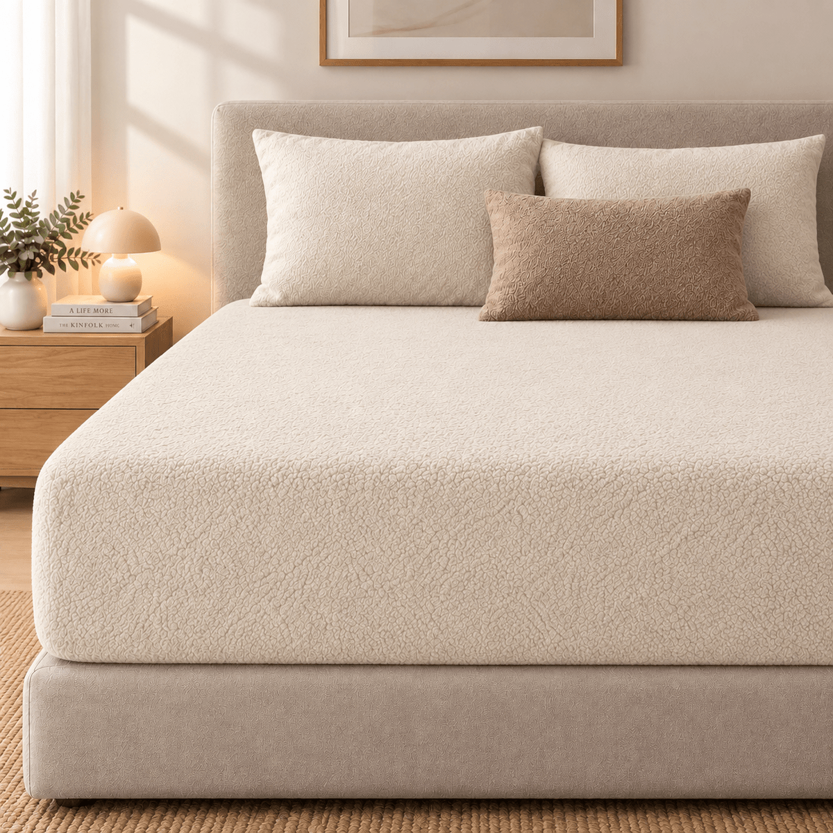 Hoeslaken Teddy – Extra Warm & Superzacht – Creme – Sleeptime - Dromen & Wonen
