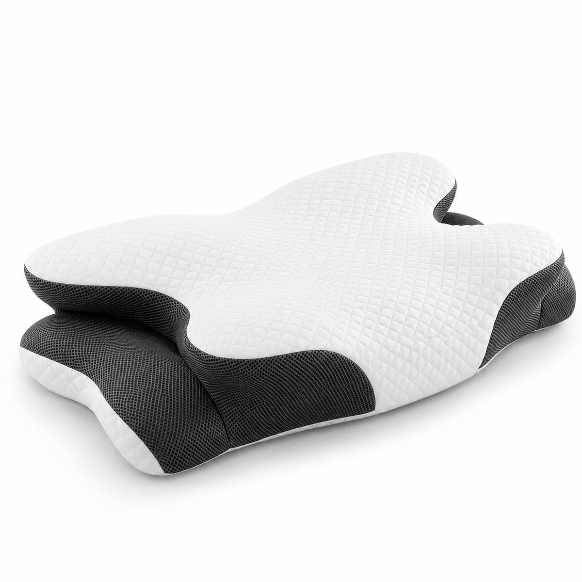 Hoofdkussen Memory Foam - Ergonomisch Vlinderkussen van Traagschuim voor Zij-, Rug- & Buikslapers - 69x40 cm - Dromen & Wonen