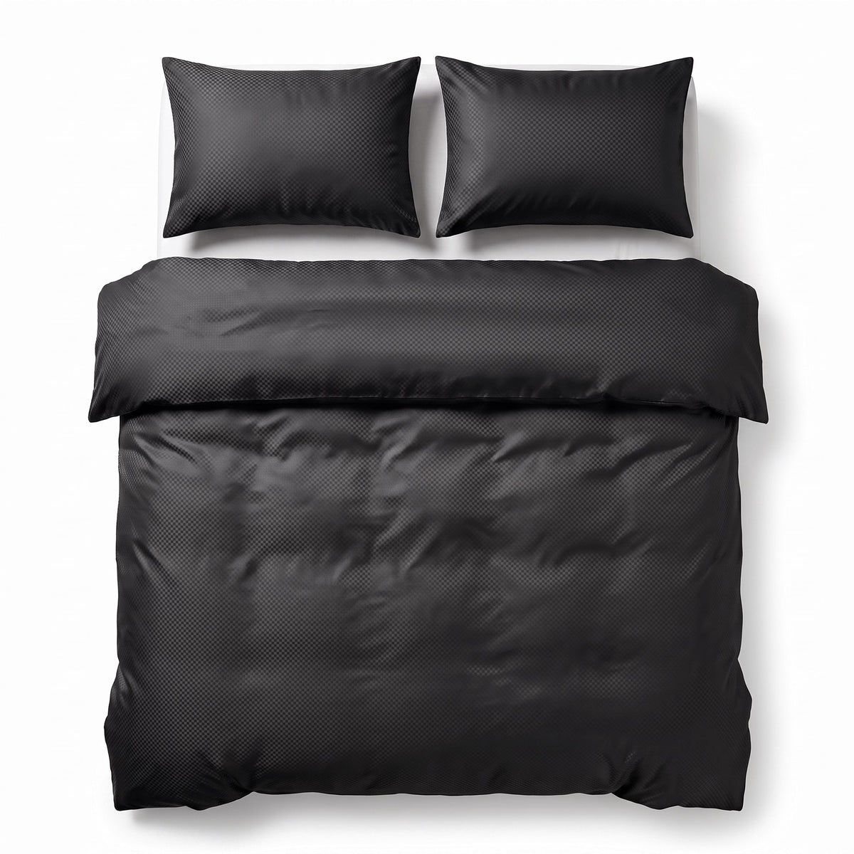 Hotel Dekbedovertrek – Luxe Satijnlook Micropercal – Zwart – Sleeptime - Dromen & Wonen