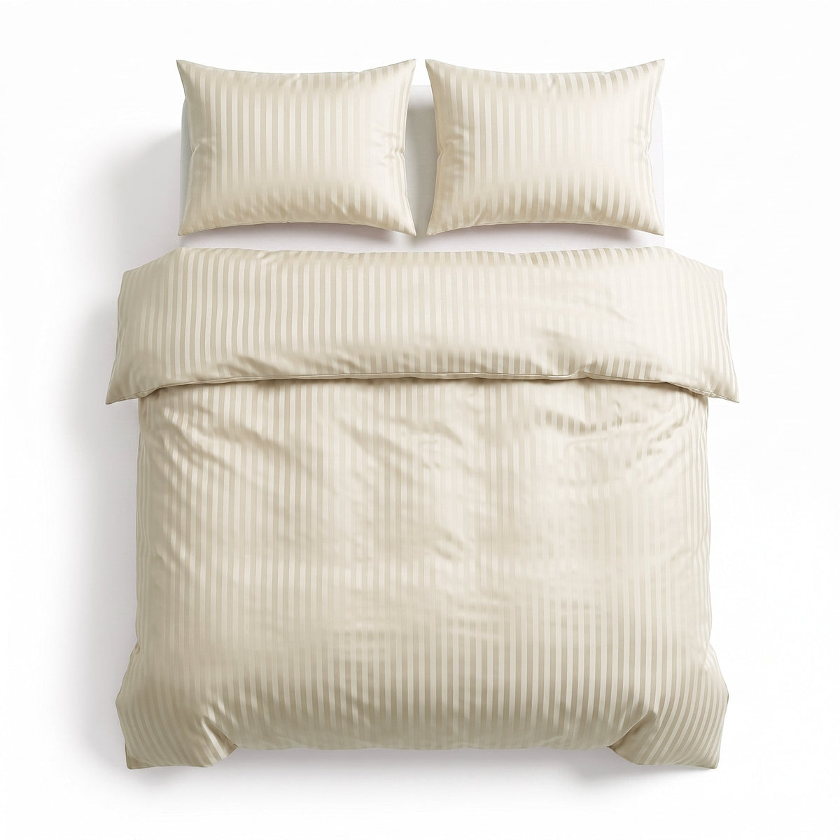 Hotel Dekbedovertrek – Luxe Strepen – Creme – Sleeptime - Dromen & Wonen