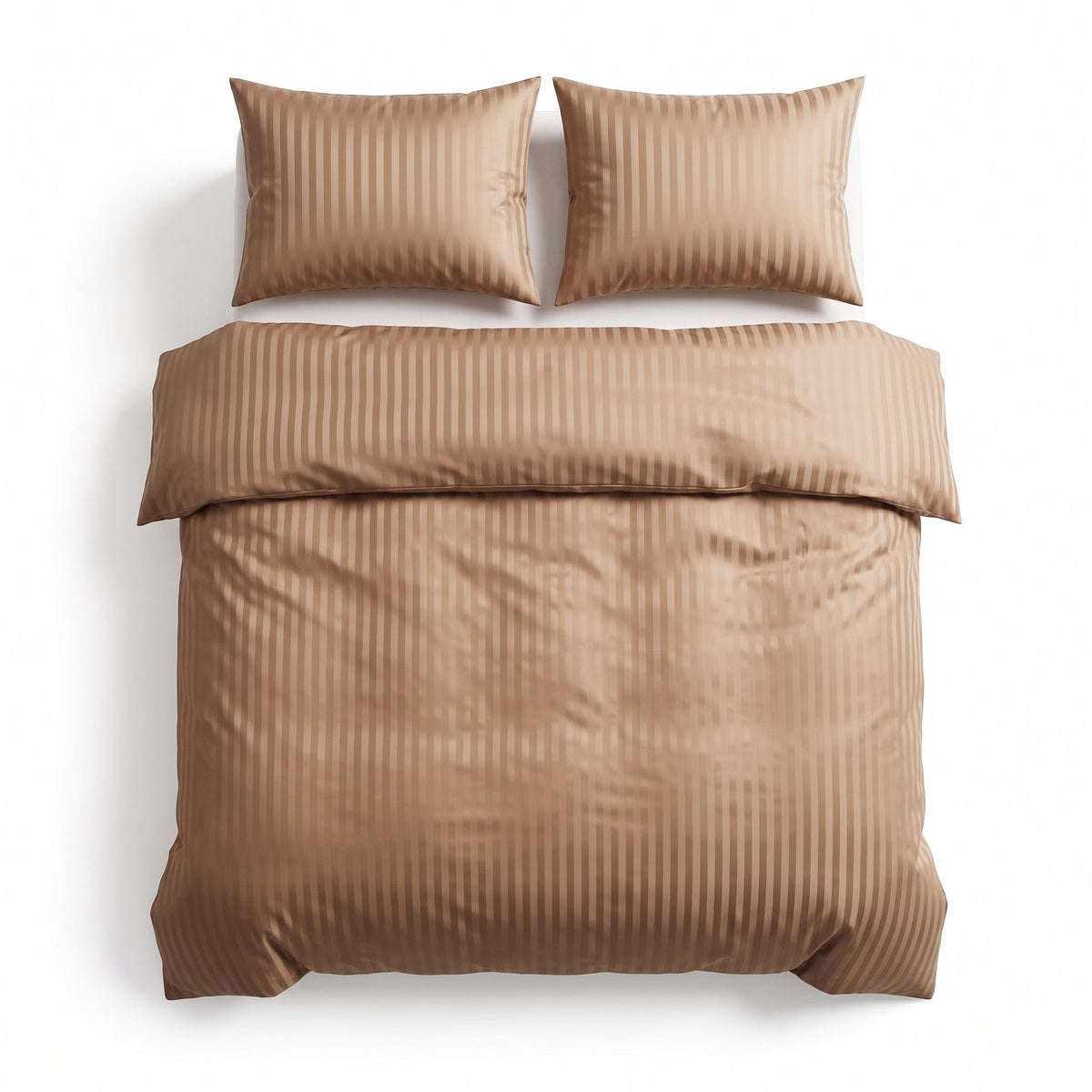 Hotel Dekbedovertrek – Luxe Strepen – Taupe – Sleeptime - Dromen & Wonen