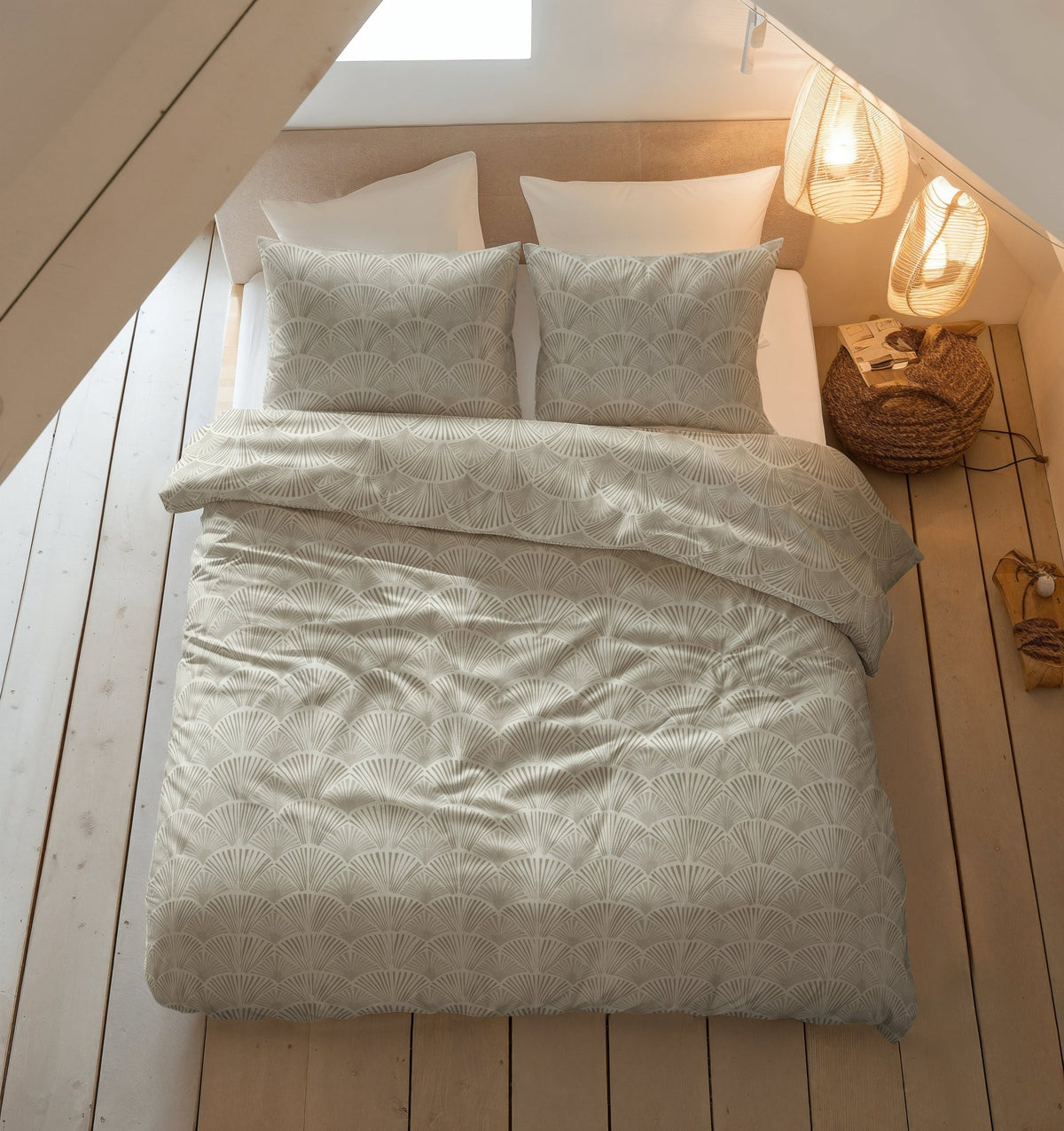 Katoen Flanel Dekbedovertrek Zand – Claire – Warm & Zacht met Kussenslopen – Sleeptime - Dromen & Wonen