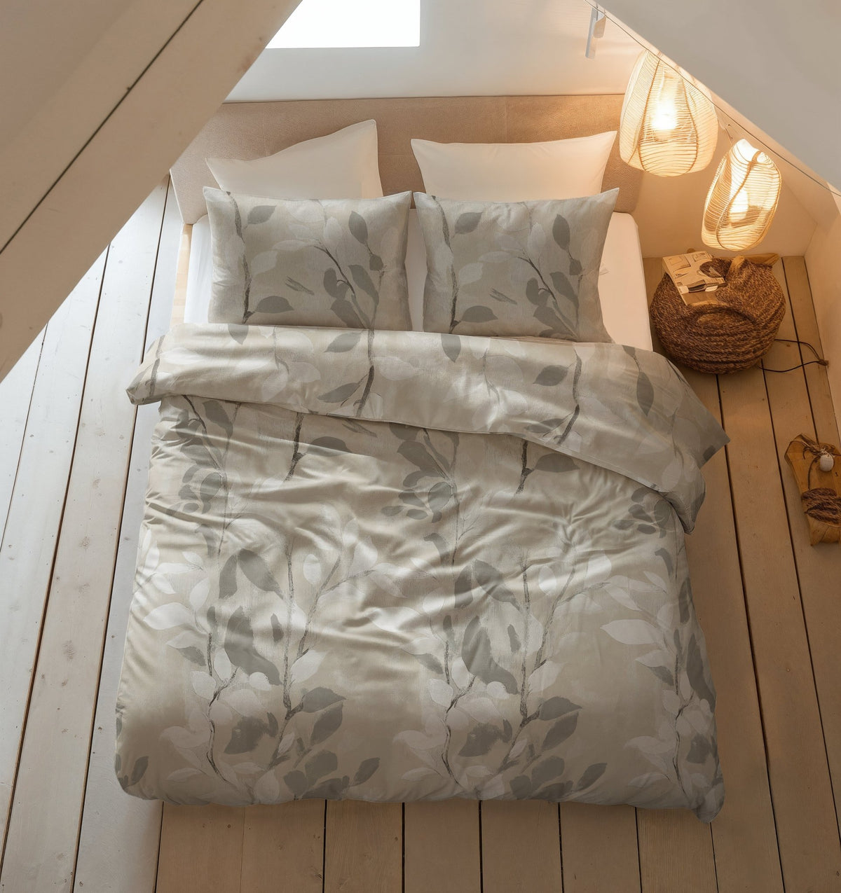 Katoen Flanel Dekbedovertrek Zand – Essence – Warm & Zacht met Kussenslopen – Sleeptime - Dromen & Wonen