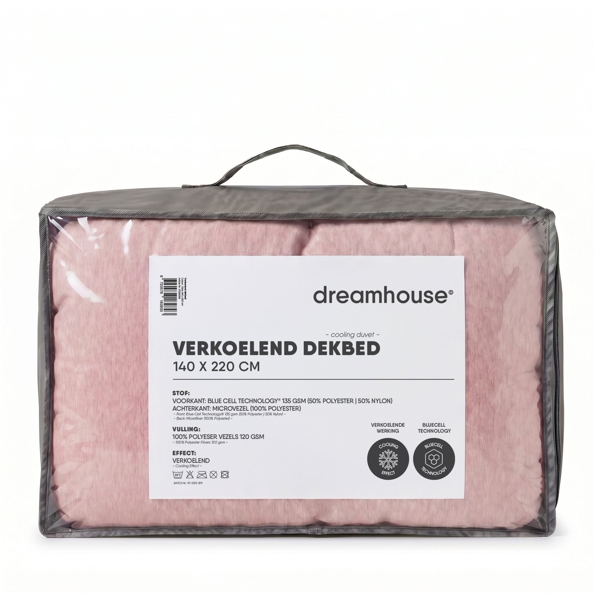 Koel Zomerdekbed – Verkoelend Bluecell Dekbed – Roze – Dreamhouse - Dromen & Wonen