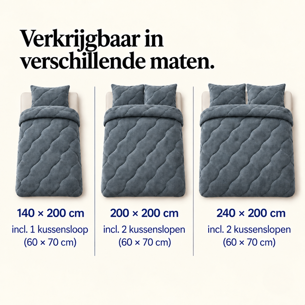 Dekbed en Overtrek in 1 – Zacht Teddy Dekbed – Antraciet – Sleeptime