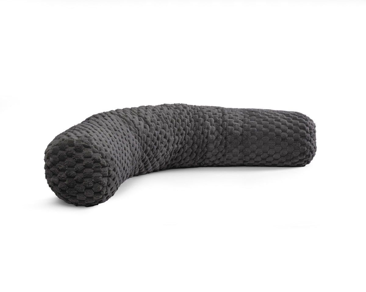 Lichaamskussen Antraciet 140 cm – Jacquard Flanel Bodypillow – Sleeptime - Dromen & Wonen