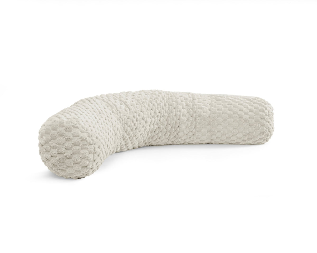 Lichaamskussen Creme 140 cm – Jacquard Flanel Bodypillow – Sleeptime - Dromen & Wonen