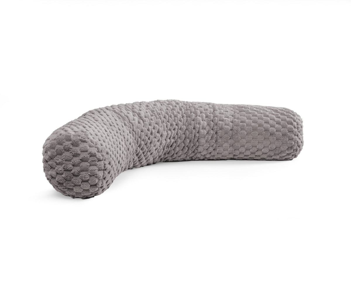 Lichaamskussen Taupe 140 cm – Jacquard Flanel Bodypillow – Sleeptime - Dromen & Wonen