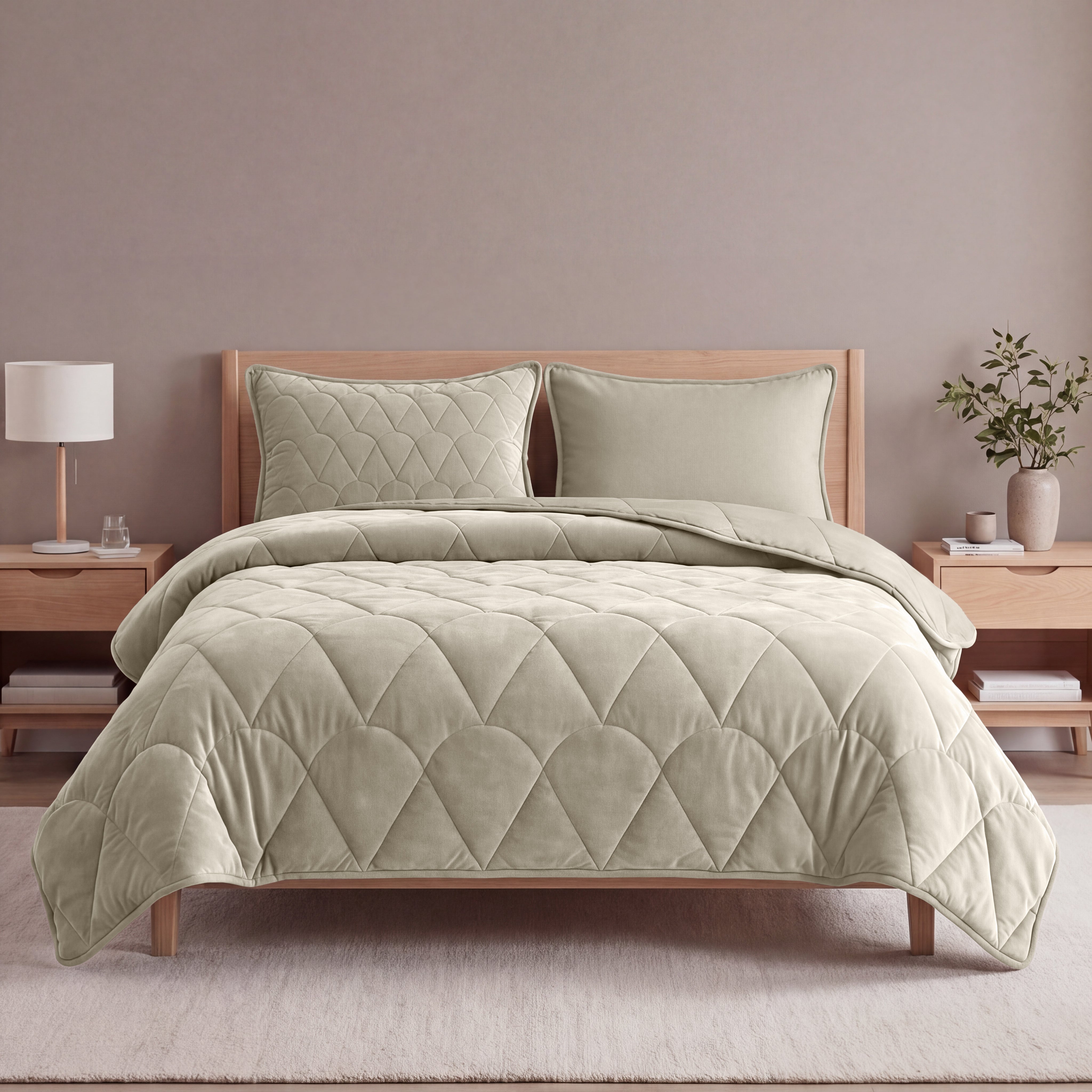 Sleeptime Dekbed en Overtrek in 1 - Velvet - Taupe