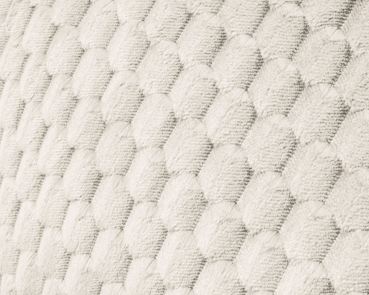 Rugsteunkussen voor Bed Creme – Jacquard Flanel Leeskussen met Armleuningen – 34x50 cm – Sleeptime - Dromen & Wonen