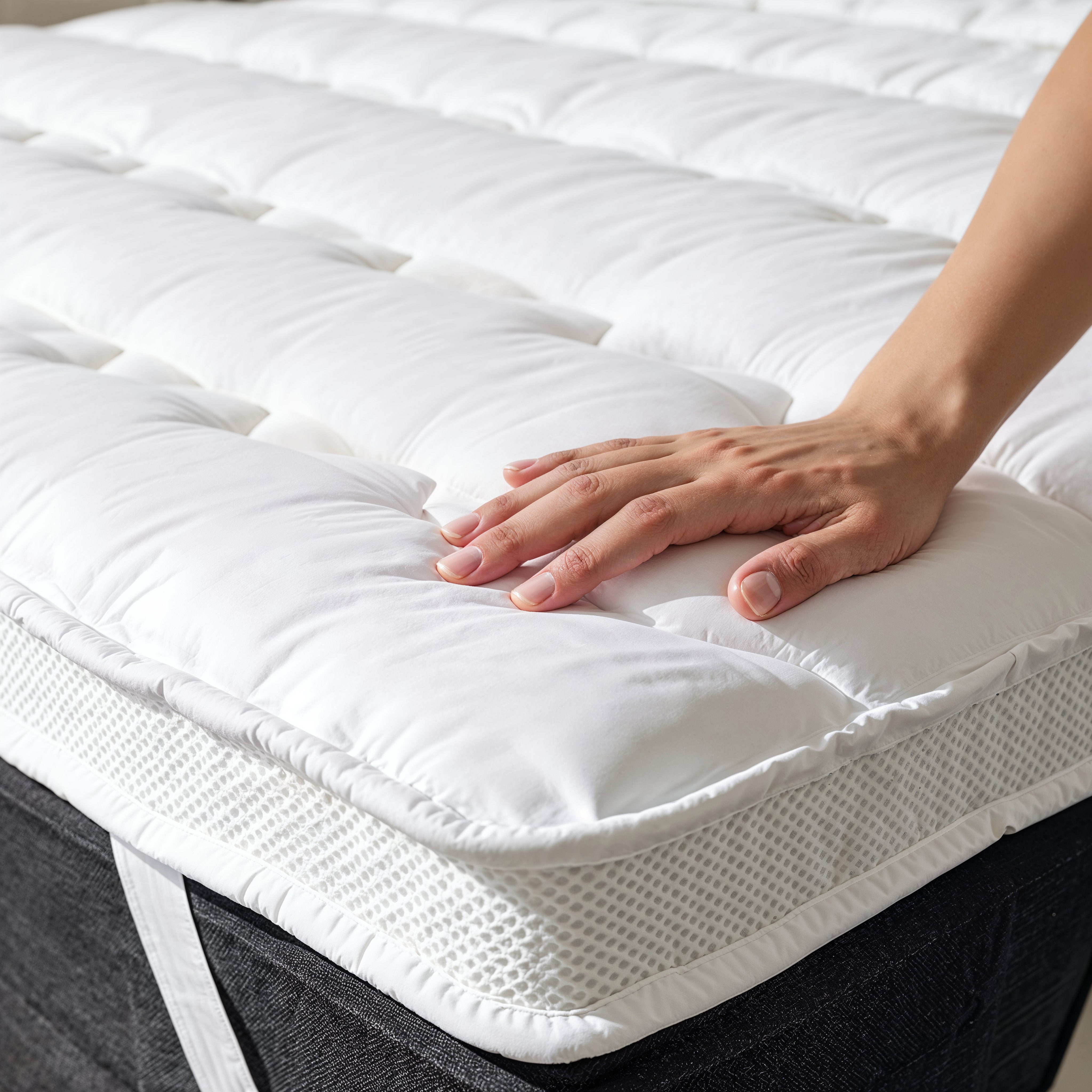 Sleeptime 3D Air Dual Layer Hotel Mattress Topper – Luxe Micropercal Oplegmatras 5 - 6 cm - Dromen & Wonen