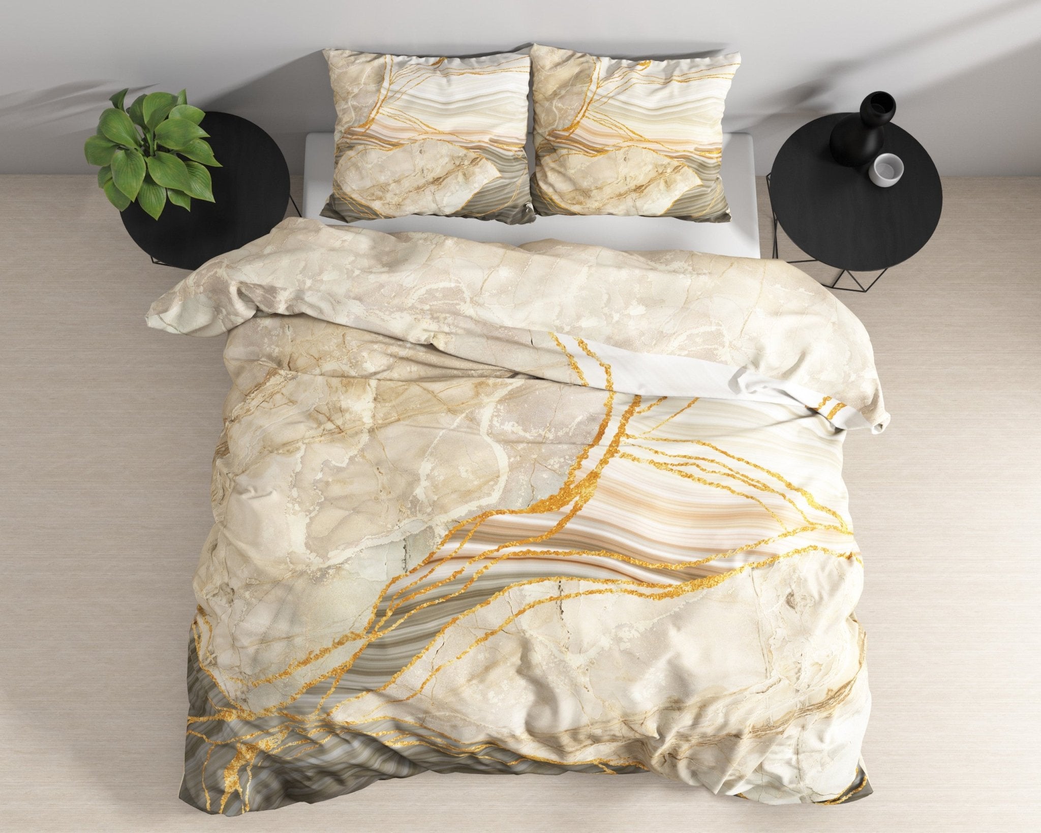 Sleeptime Botticino Taupe Dekbedovertrek - Dromen & Wonen